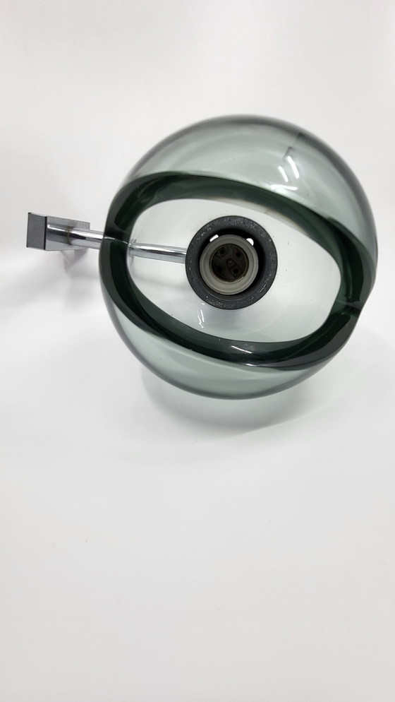 Image 1 of Glass and Chrome Eye Ball Wall Sconce, Italy, 1970s