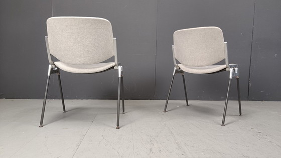 Image 1 of Vintage Dsc 106 Side Chairs By Giancarlo Piretti For Castelli, Set Of 6