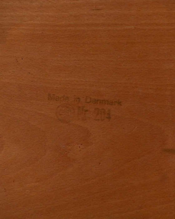 Image 1 of Set di 6 sedie da pranzo danesi di metà secolo · Teak e skai nero