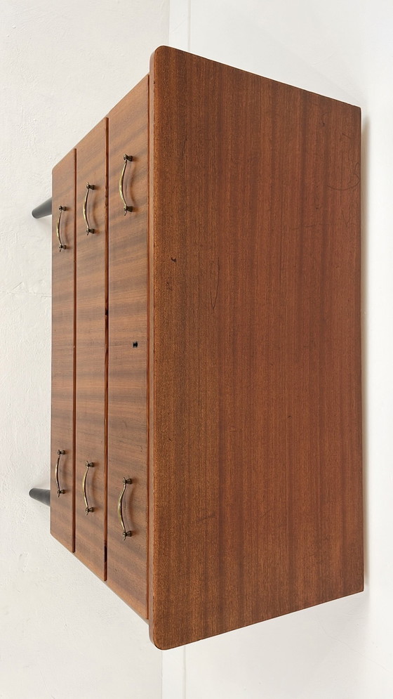 Image 1 of Zweeds vintage teak fineren ladekast 