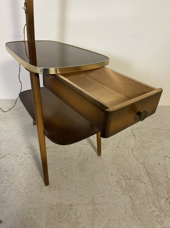 Image 1 of Vintage staande lamp bijzettafel 