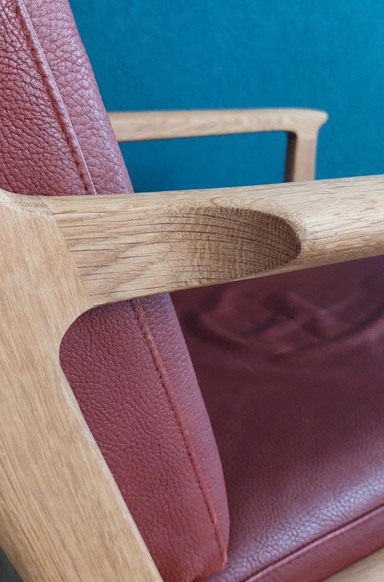Image 1 of Fauteuil lounge à dossier haut Hans Wegner GE 265 pour Getama.