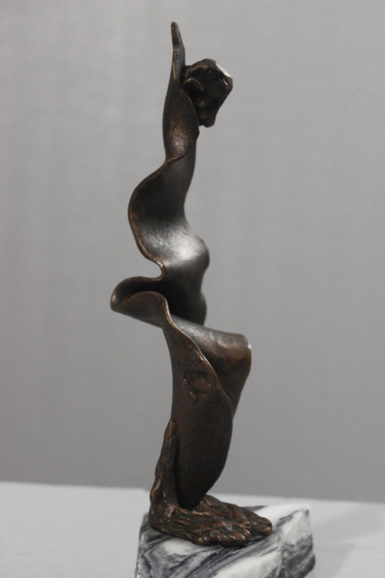 Image 1 of Paweł Rubaszewski "Bez Stow" sculpture, patinated bronze on a base, Poland 2000