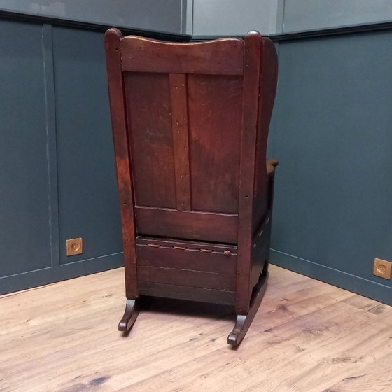 Image 1 of Rocking chair, Lambing rocking chair, Oak shepherd's chair