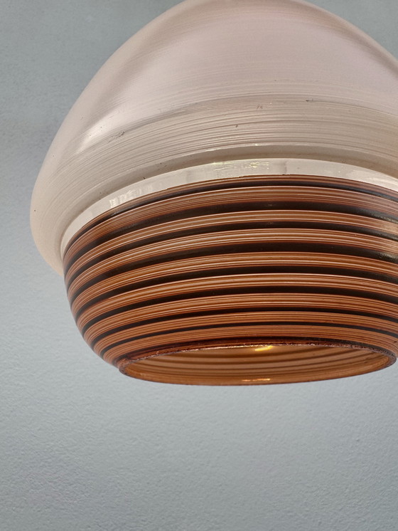 Image 1 of Lampada a sospensione in vetro in stile scandinavo degli anni '60