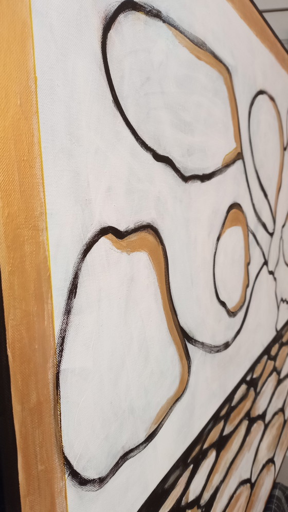 Image 1 of T. van Steenbergen "GOLD" 100 x 100 cm