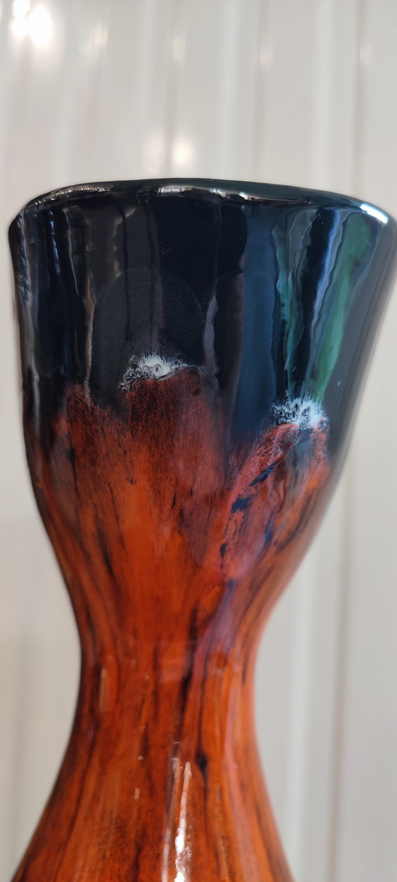 Image 1 of Flamed ceramic vase or pitcher Vallauris 1960