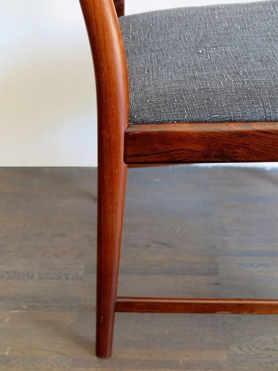 Sedie da pranzo in legno scuro di Arne Vodder, Danimarca, anni '60, set di 2, Mid Century Modern (foto 15 di 16)