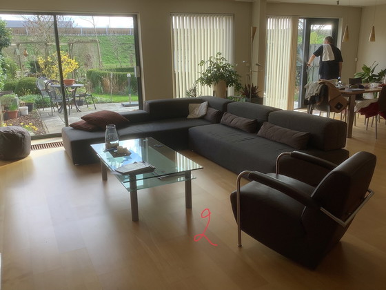 Image 1 of Sleek modular corner sofa Leolux (2x three-seater sofa and 1x footstool)