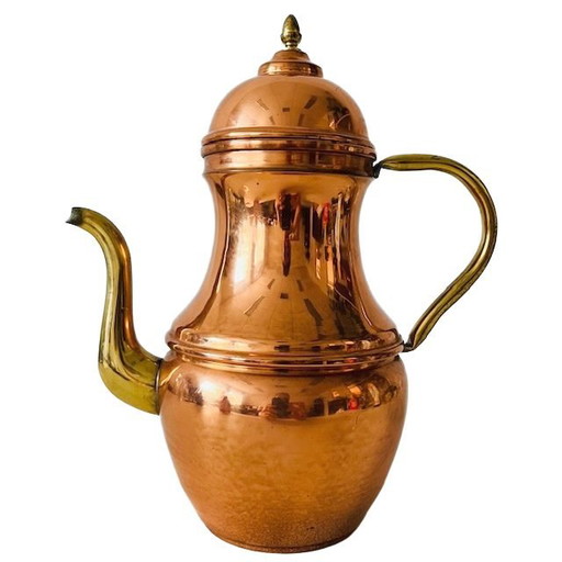 Tetera vintage de cobre y latón