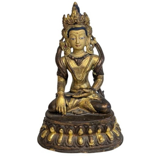 Tara Verde Bronce Dorado – Región del Himalaya – decoratieve objecten, Bronze, Gold