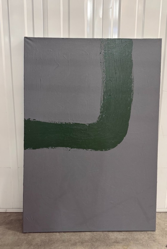 Image 1 of Zeitgenössische minimalistische abstrakte Gemälde – 2er-Set