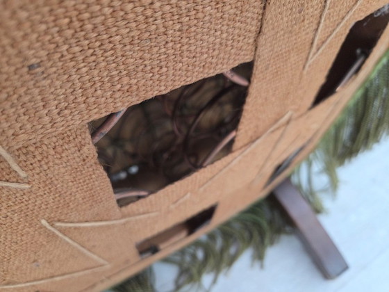 Image 1 of Sillón danés de los años 60, tapizado original en terciopelo verde.