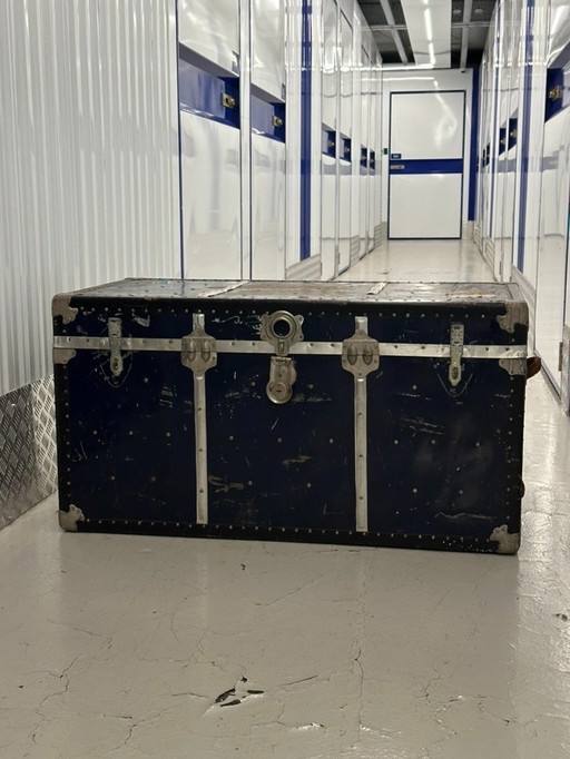 Coffre de cabine/coffre à couvertures ancien