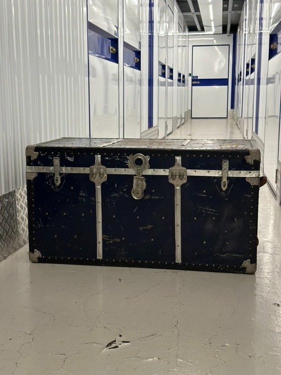 Image 1 of Coffre de cabine/coffre à couvertures ancien