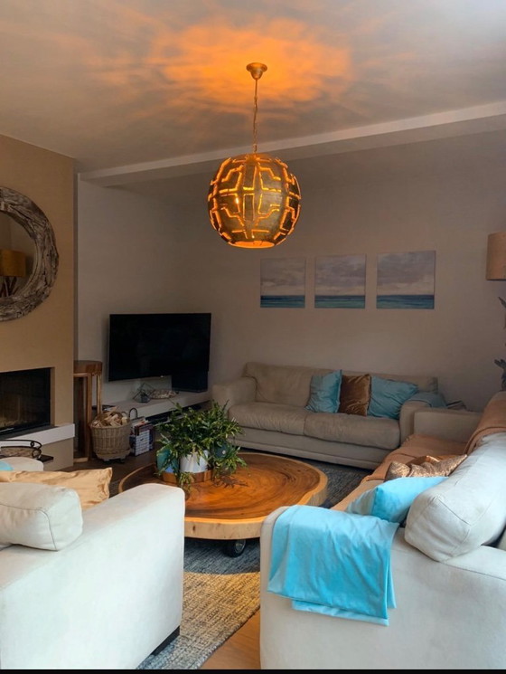 Image 1 of 🛋️ Conjunto de 3 sofás de piel de ante – muy cómodos, con cojines de respaldo de plumas – 1.400 € (en conjunto)