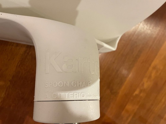 Image 1 of Sedia da ufficio in polipropilene regolabile in altezza su ruote di Citterio per Kartell (Spoon chair)