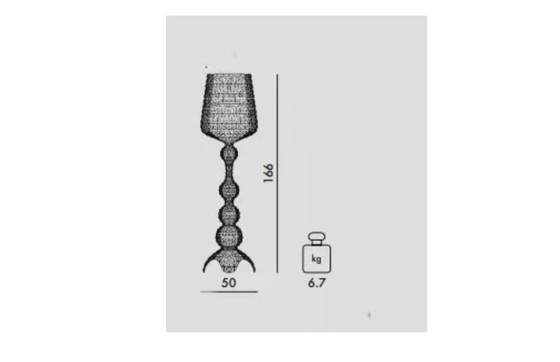 Image 1 of Lampada da terra per esterni Kartell Kabuki - trasparente come il cristallo