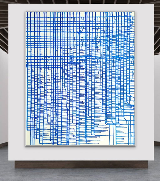 Natia Antadze "Abstract Composition Blue"