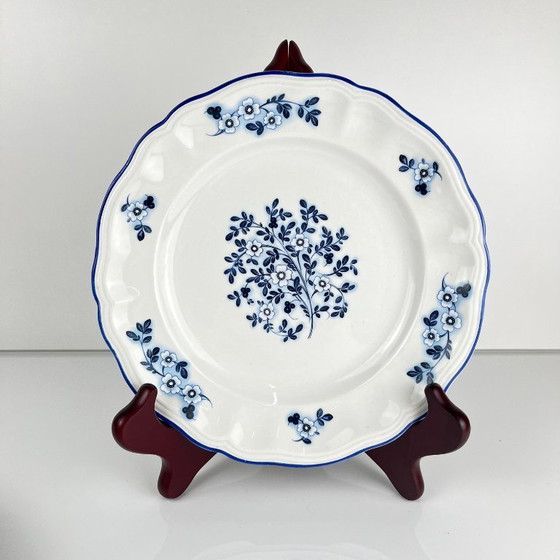 Image 1 of Yvonne - Set di 12 piatti da dessert Blue Flowers, KG Lunéville