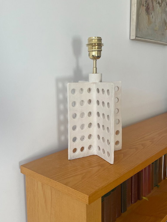 Image 1 of French contemporary ceramic lamp, "L 02" by Renzo Maar