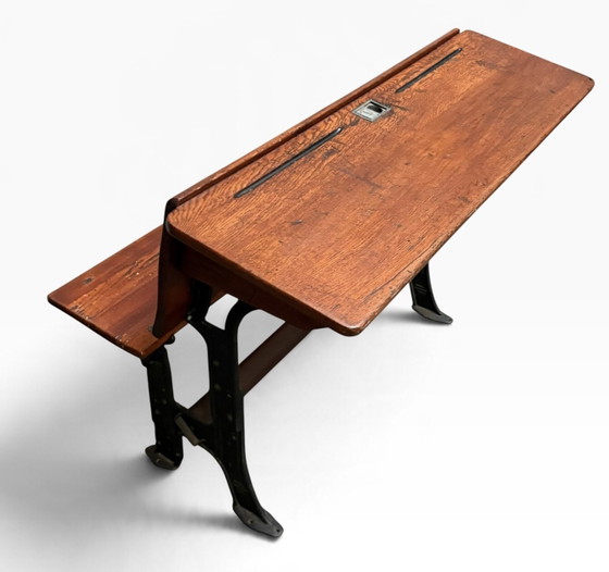 School Desk 1920s – Kooijmans Mes, Decorative Objects, Cast Iron, Wood (photo 5 of 12)