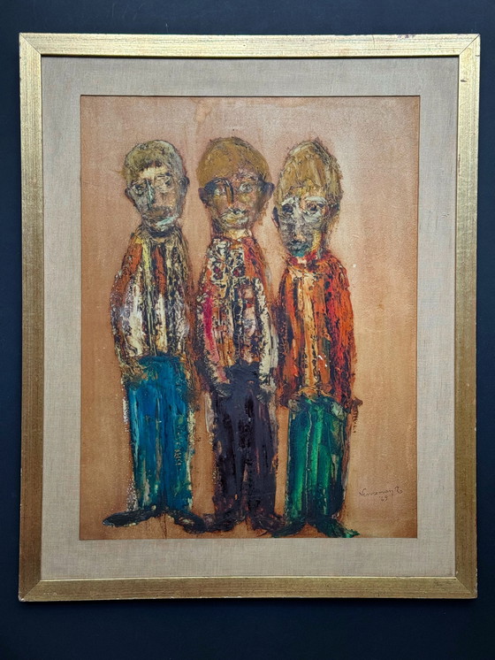 Image 1 of Tony Venneman (XX) - tres figuras, 1969. Art brut