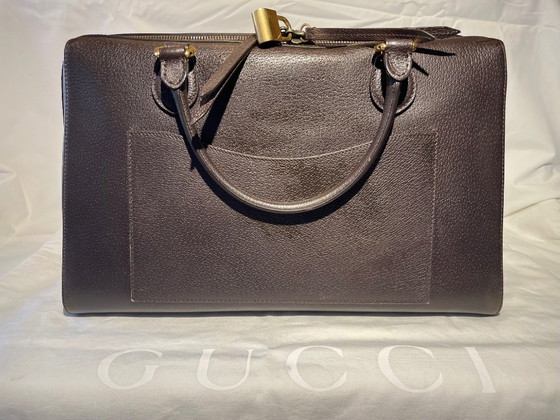 GUCCI middelgrote Mega Web Tote Bag – Top handle tassen, Kalfsleer (photo 4 of 14)