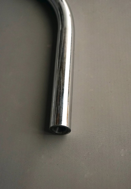 Image 1 of Rare chaise d'appoint tubulaire Wim van den Bergh. Années 1980.