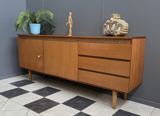 Sideboard 1970s with decorative line above the doors