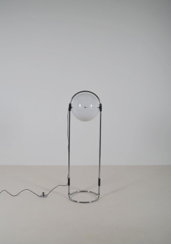 Image 1 of Zeldzame vloerlamp Coffee Bean door André Ricard voor Metalarte, jaren '70