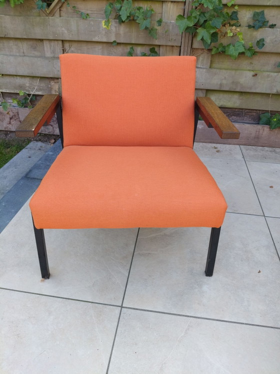 1960s Martin Visser Spectrum Armchair Orange – Metal, Textile (photo 7 of 7)