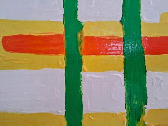 Image 1 of Enzo San Marco - Green Abstract - Artist Painting