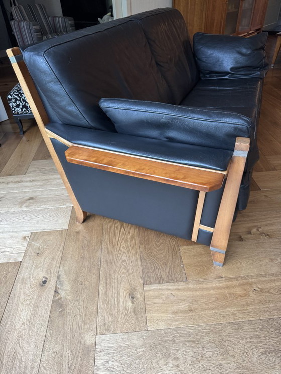 Authentisches Design Schuitema 2 Sitzer Ledersofa - Unbeschädigt - – 2 Sitzer Sofas, Wood, Leather (photo 7 of 18)