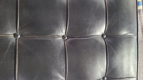 Image 1 of Paar vintage "Barcelona" leren fauteuils van Mies Van Der Rohe voor knoll, 1970