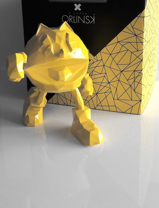 Image 1 of Richard Orlinski - Pac-Man Yellow - sculpture large size 18 cm
