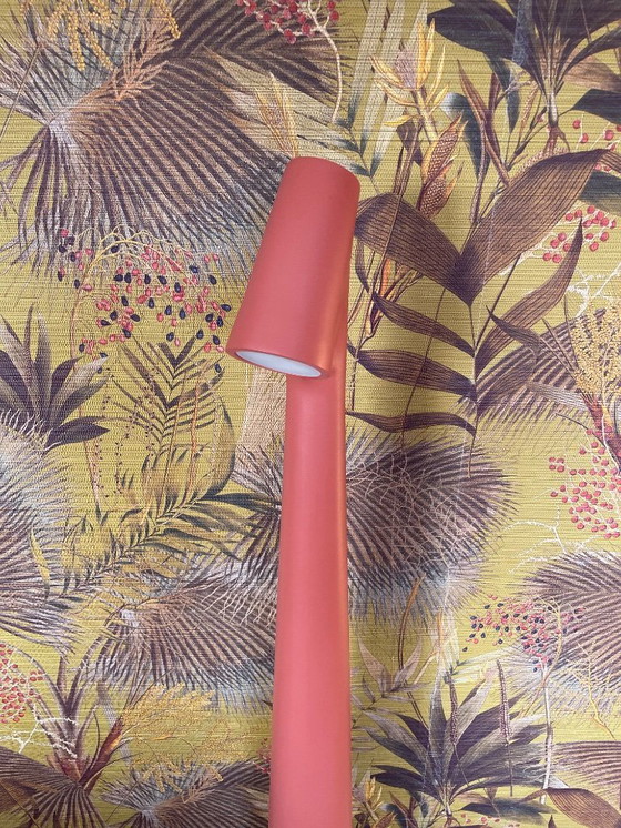 Image 1 of Afrikanische Stehlampe, warmes Rot