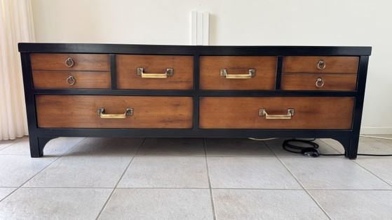 Vintage Chin Hua TV Stand from Century Furniture – TV furniture, Wood, Brass (photo 5 of 5)