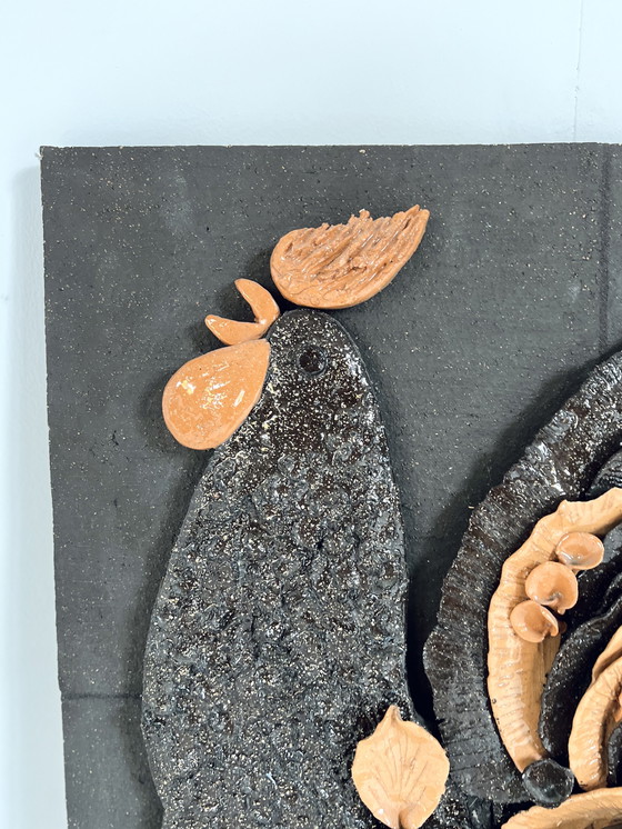 Image 1 of Danish Wall Panel Ceramic Chicken '60