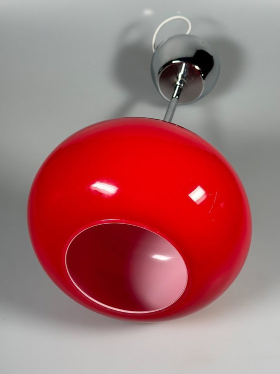 Image 1 of 60er 70er Jahre Lampe Leuchte Hängelampe Glas Deckenlampe Space Age Design