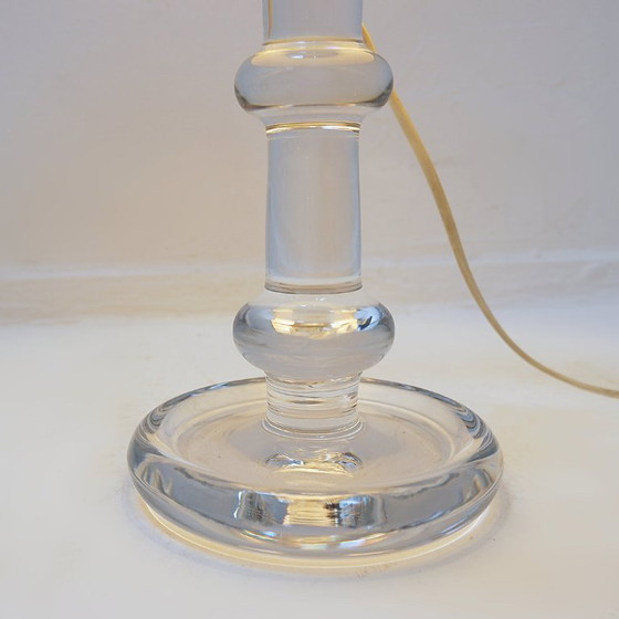 Image 1 of Sheraton model glazen tafellamp, van Michael Bang voor Holmegaard - jaren 70