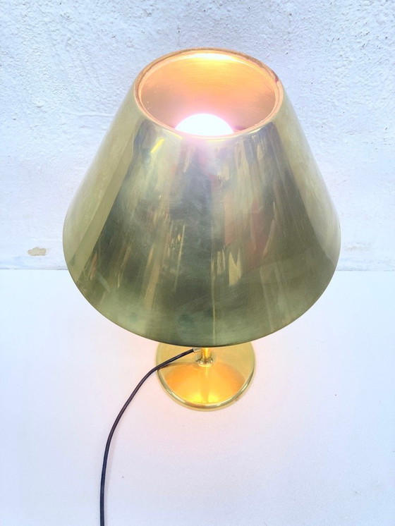 Image 1 of Florian Schulz Lesan tafellamp van messing 70s 80s design