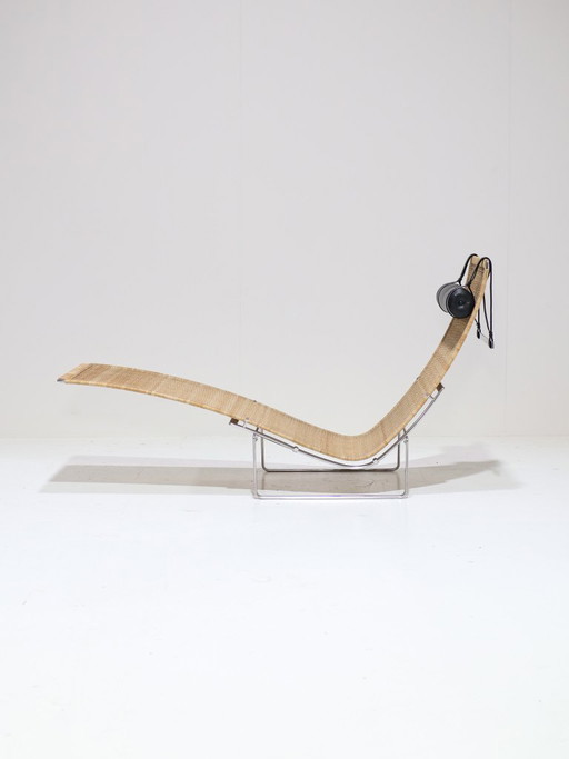 Fauteuil lounge PK24 Poul Kjaerholm Fritz Hansen en rotin 1988