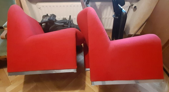 Alky Artifort Armchairs, Textile, Wool, Red (photo 3 of 5)