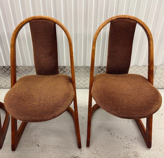 Image 1 of Ensemble de 4 chaises au design vintage