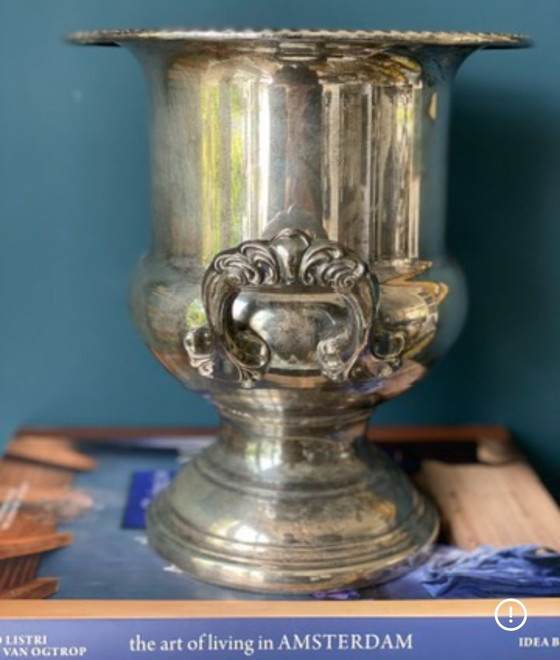 Image 1 of Raffreddatore per champagne francese d'epoca placcato in argento