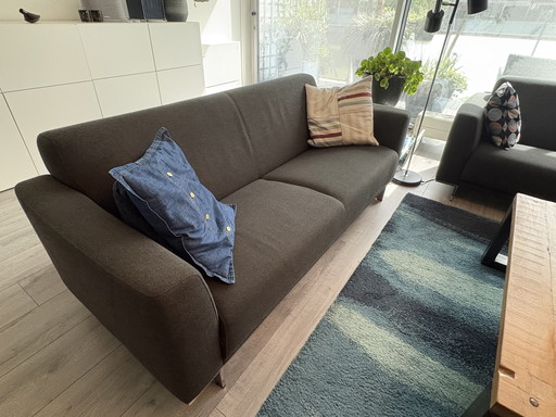 Anthrazitfarbenes Sofaset von Montèl