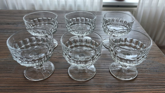 Image 1 of 6 coupes à champagne en cristal / verres vintage