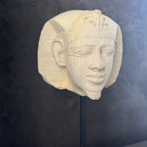 Stone statue of a pharaoh - inspired by ancient Egypt (ca. 1900)