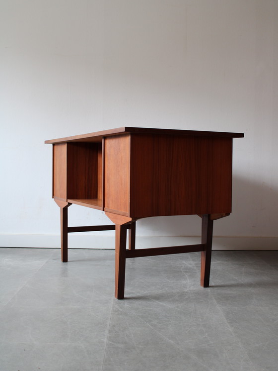 Image 1 of Vintage Danish freestanding desk in teak